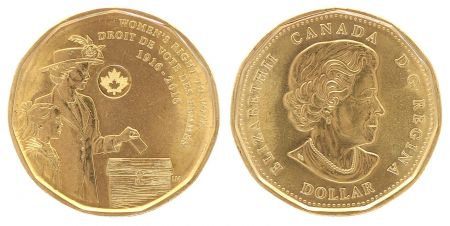 Canada 1 Dollar Droit de Vote des femmes - 2016