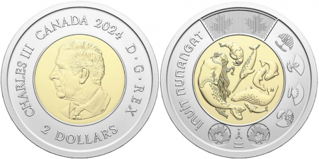 Canada 2 Dollars - Charles III - Célébrons lInuit Nunangat - 2024 - Non-Colorisée