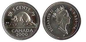 Canada 5 Cents Elisabeth II - Castor 1999