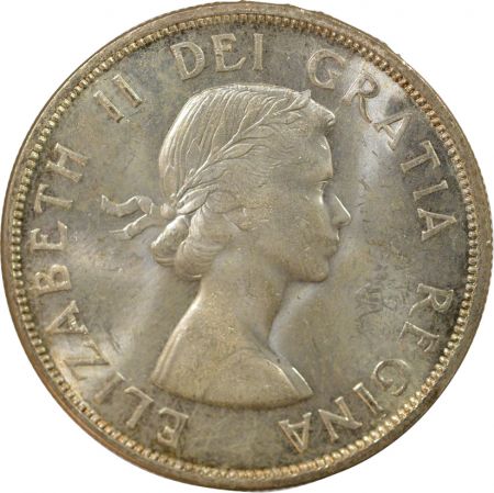 Canada Elisabeth II - Dollar Argent, 1er Portrait - 1963 Ottawa