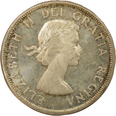 Canada Elisabeth II - Dollar Argent, 1er Portrait - 1963 Ottawa