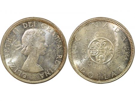 Canada Elisabeth II - Dollar Argent, Conférences de Charlottetown & Québec - 1964 Ottawa