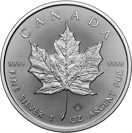 Canada Maple Leaf - 5 Dollars Argent 2025