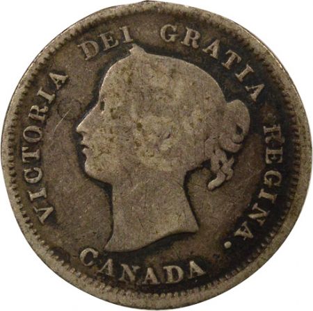 Canada Victoria - 5 Cents Argent - 1872 H Heaton