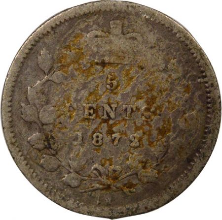 Canada Victoria - 5 Cents Argent - 1872 H Heaton