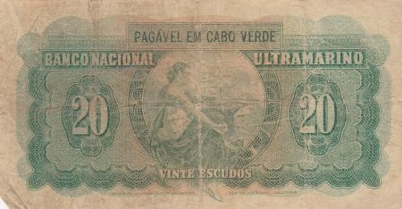 Cap-Vert 20 Escudos - Serpa Pinto, femme, navire - 1958