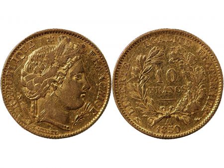 CERES - 10 FRANCS OR 1850 A PARIS