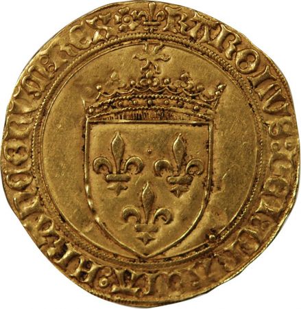 CHARLES VIII - ECU D\'OR AU SOLEIL 1483 / 1498 LYON