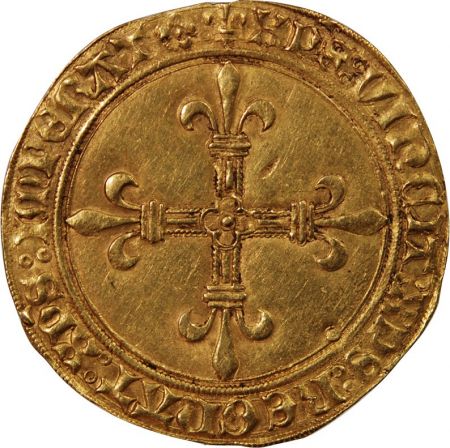 CHARLES VIII - ECU D\'OR AU SOLEIL 1483 / 1498 LYON