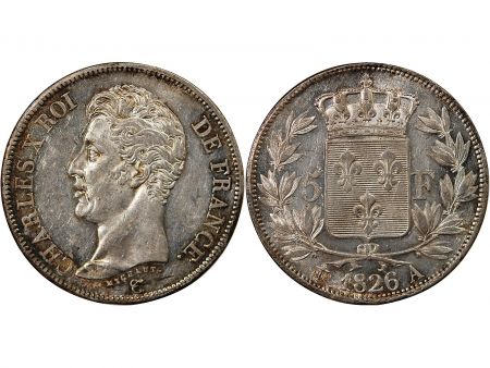 CHARLES X - 5 FRANCS ARGENT 1826 A PARIS