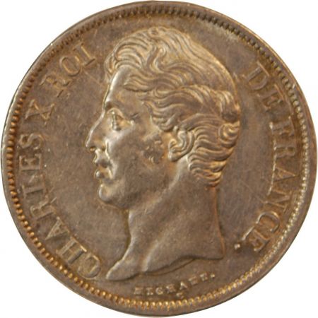 CHARLES X - 5 FRANCS ARGENT 1829 A PARIS 2e Type\ \ 