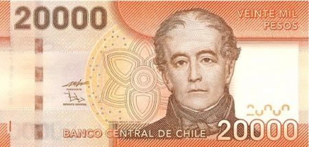 Chili 20000 Pesos Don Andres Bello