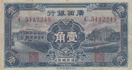 Chine 1 chiao - Kwangsi Bank - Batiment - Type 1936 - PS.2380