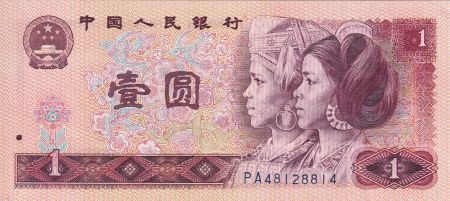 Chine 1 Yuan - Femmes - Grande muraille - 1980 - Série PA - P.884a