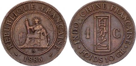 Cochinchine 1 Cent Liberté assise - 1885 A Paris