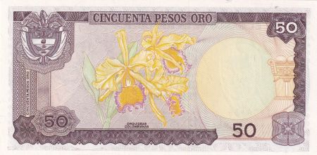 Colombie 50 Pesos oro, Camillo Torres - Orchidées - 07-08-1981