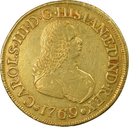 Colombie Charles III - 8 Escudos Or - 1769 Popayan