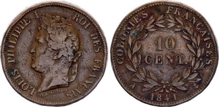 Colonies Françaises 10 Centimes Louis-Philippe I - 1841 A Paris