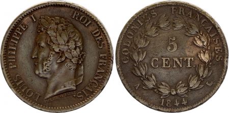 Colonies Françaises 5 Cent - Louis-Philippe I - 1844 A Paris