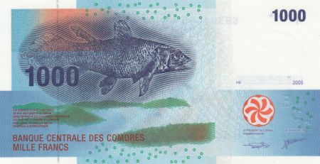 Comores 1000 Francs Poisson - Pirogue 2005