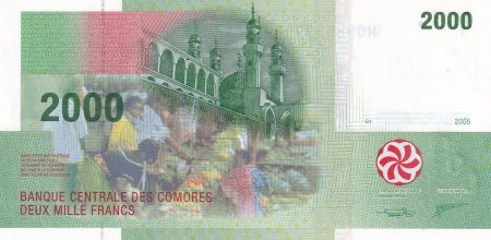 Comores 2000 Francs Mosquée - Huttes - 2005 (2020) - Série H + 7 numéros