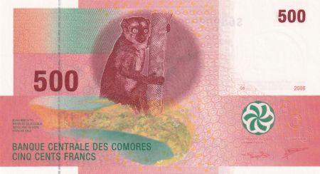 Comores 500 Francs Lémurien - Fleurs 2006 (2020) - Série S+7 Numéros