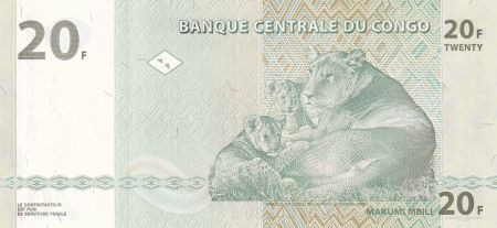 Congo (RDC) 20 Francs - Lions - HDM - 2003 - Série JA