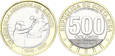 Costa Rica 500 Colones - Abolition de l\'Armée - 2023 - SPL