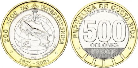 Costa Rica 500 Colones Bicentenaire de l\'Indépendance - 2021 - SPL