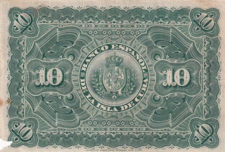 Cuba 10 Pesos - Agriculture - 1896 - TB - P.49b