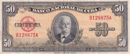 Cuba 50 Pesos - Calixto G. Iniguez - 1958 - TTB - P.81b