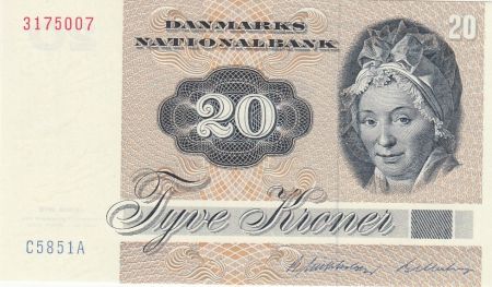 Danemark 20 Kroner, Pauline Tutein - Moineaux - 1985 - Série C5