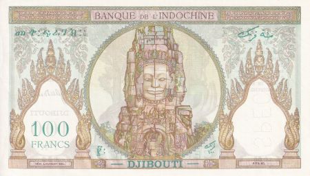 Djibouti 100 Francs - Ruines d\'Angkor - Spécimen - 1938 - NEUF - Kol.613s