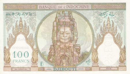 Djibouti 100 Francs - Ruines d\'Angkor - Spécimen - 1938