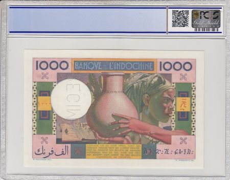 Djibouti 1000 Francs Banque de l\'Indochine - 1946 Spécimen PCGS 67 OPQ