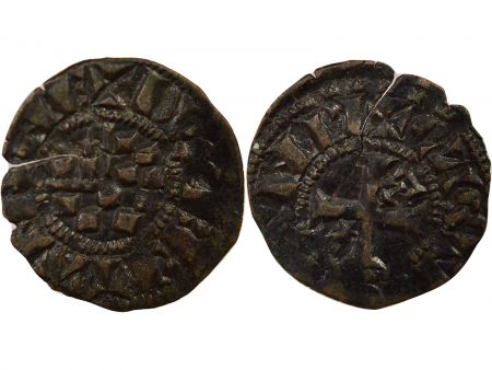 Duché de Bretagne Anonyme, sous Jean II - Obole - 1286 / 1305  Guingamp