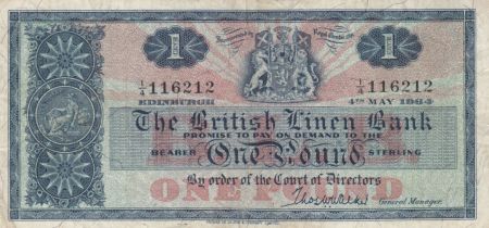 Ecosse 1 Pound British Linen Bank - 04-05-1964 - TTB - P.166c