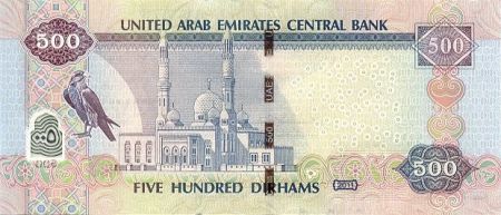 Emirats Arabes Unis 500 Dirhams Faucon - Mosquée