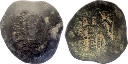 Empire Byzantin Alexis III - Aspron Trachy, Type 3 - 1195 / 1203 Constantinople