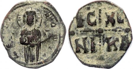 Empire Byzantin Michel IV - Follis, Anonyme, Classe C - 1034 / 1041 Constantinople