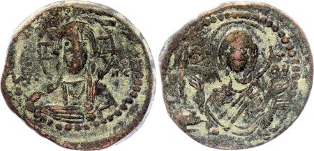 Empire Byzantin Romain IV - Follis, Anonyme, Classe G - 1068 / 1071 Constantinople