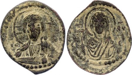 Empire Byzantin Romain IV - Follis, Anonyme, Classe G - 1068 / 1071 Constantinople