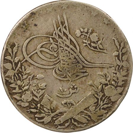 Empire Ottoman Egypte, Mehmed V - 10 Qirsh Argent - 1324 AH / RY 6 H Heaton