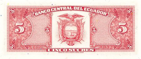 Equateur EQUATEUR  ANTONIO JOSE DE SUCRE - 5 SUCRES 1988 - P.NEUF