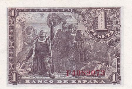 Espagne 1 Peseta - Fernando el catolico - Série F.40 - 1943 - P.126