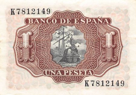 Espagne 1 Peseta - Marqués de Santa Cruz - 1953