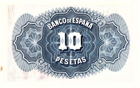 Espagne 10 Pesetas Portrait de femme - 1935 - sans série - SUP - P.86