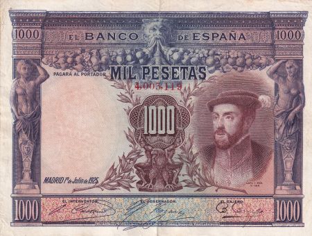 Espagne 1000 Pesetas - Carlos I - 1925 - P.70