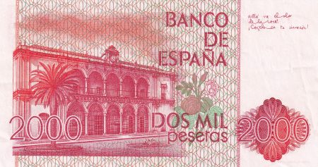 Espagne 2000 Pesetas - Juan Ramon Jimenez  - 1980 - Sans série - P.159