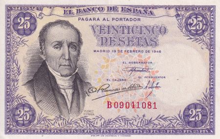 Espagne 25 Pesetas - Florez Estrada - 19460 - P.130